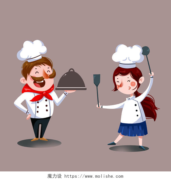 厨师 卡通厨师 厨师素材 扁平厨师PNG素材